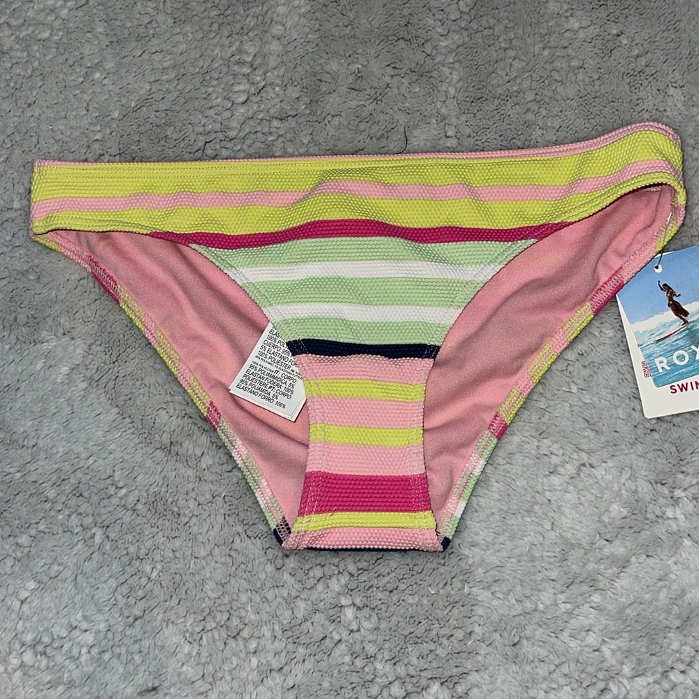 NWT women’s Roxy striped swim bottoms